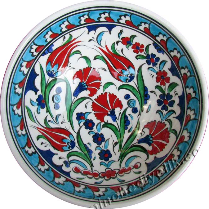 20 cm El Yapımı Seramik Çini Kaseler Klasik Ottoman Turkish Hand Made Bowls  -- Mine Hediyelik - Geleneksel Hediyelikler Çini Tabaklar Kurumsal  Hediyeler Kahve Takımları Setleri