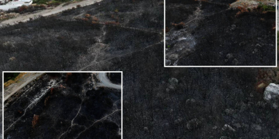 Drone footage reveals scorched lands near residential areas in İzmir
