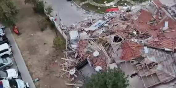 Earthquake-Stricken Sındırgı Seen from Above