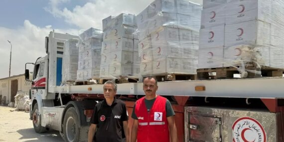 Turkish Red Crescent Continues Humanitarian Aid with 165 Trucks to Gaza